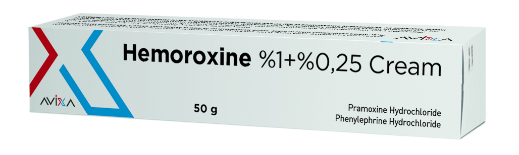 Hemoroxine Cream, 50g tube (Pramoxine HCl + Phenylephrine HCl